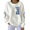 Dodgers They Not Like Us Pit Striped Sweatshirt