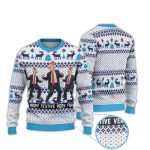 Donald Trump Dancing Santa Hat Very Festive Very Fun Ugly Christmas Sweater