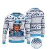 Donald Trump Lions Santa Hat Ugly Christmas Sweater