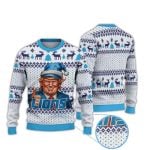 Donald Trump Lions Santa Hat Ugly Christmas Sweater