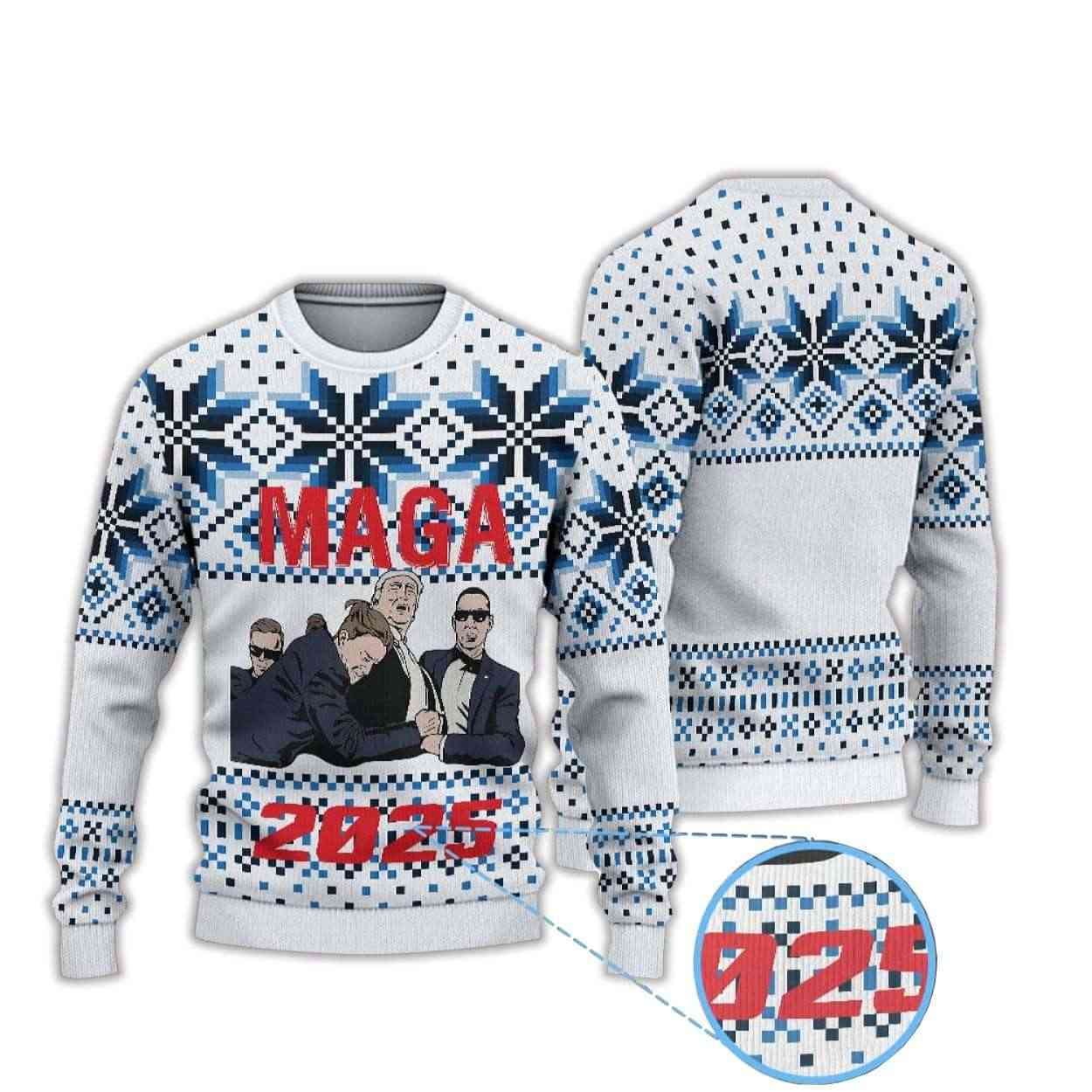 Donald Trump MAGA 2025 Ugly Christmas Sweater Donald Trump MAGA 2025 Ugly Christmas Sweater