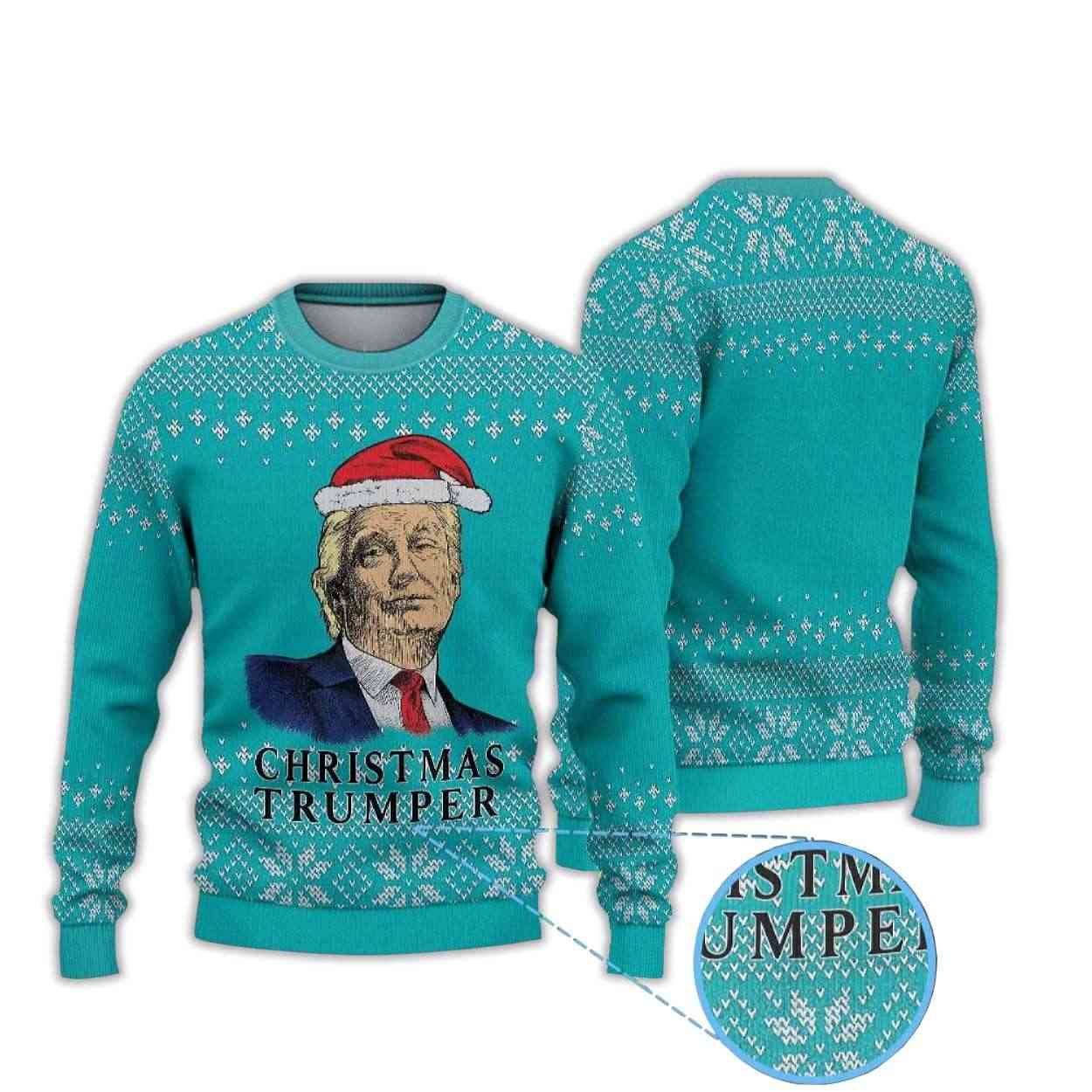 Donald Trump Santa Hat Christmas Trumper Ugly Christmas Sweater Donald Trump Santa Hat Christmas Trumper Ugly Christmas Sweater