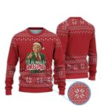 Donald Trump Santa Hat I'll Be Home for Christmas Ugly Christmas Sweater