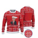 Donald Trump Santa Hat Keep America Great Ugly Christmas Sweater