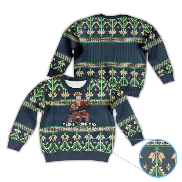 Donald Trump Santa Suit Merry Trumpmas Ugly Christmas Sweater