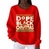 Dope Black Christmas Pit Striped Sweatshirt
