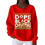 Dope Black Christmas Pit Striped Sweatshirt