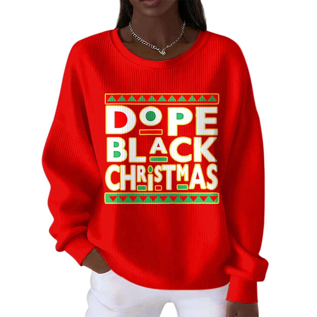 Dope Black Christmas Pit Striped Sweatshirt Dope Black Christmas Pit Striped Sweatshirt