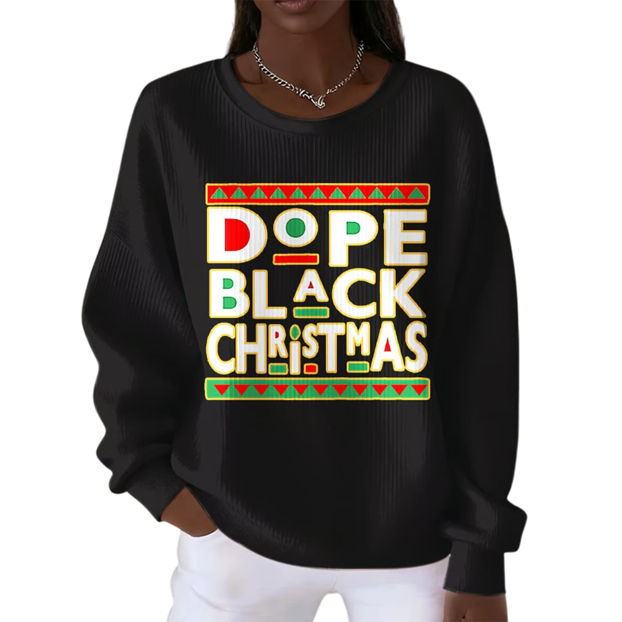 Dope Black Christmas Pit Striped Sweatshirt Dope Black Christmas Pit Striped Sweatshirt