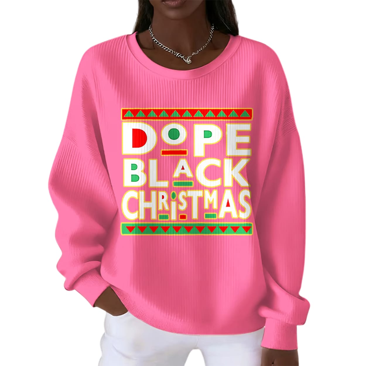 Dope Black Christmas Pit Striped Sweatshirt Dope Black Christmas Pit Striped Sweatshirt