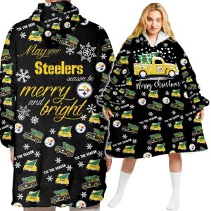 May Your Steelers Season Be Merry And Bright Blanket Hoodie 1 May Your Steelers Season Be Merry And Bright Blanket Hoodie1