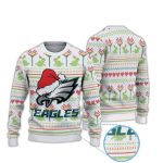 Eagles Logo In Santa Hat Ugly Christmas Sweater