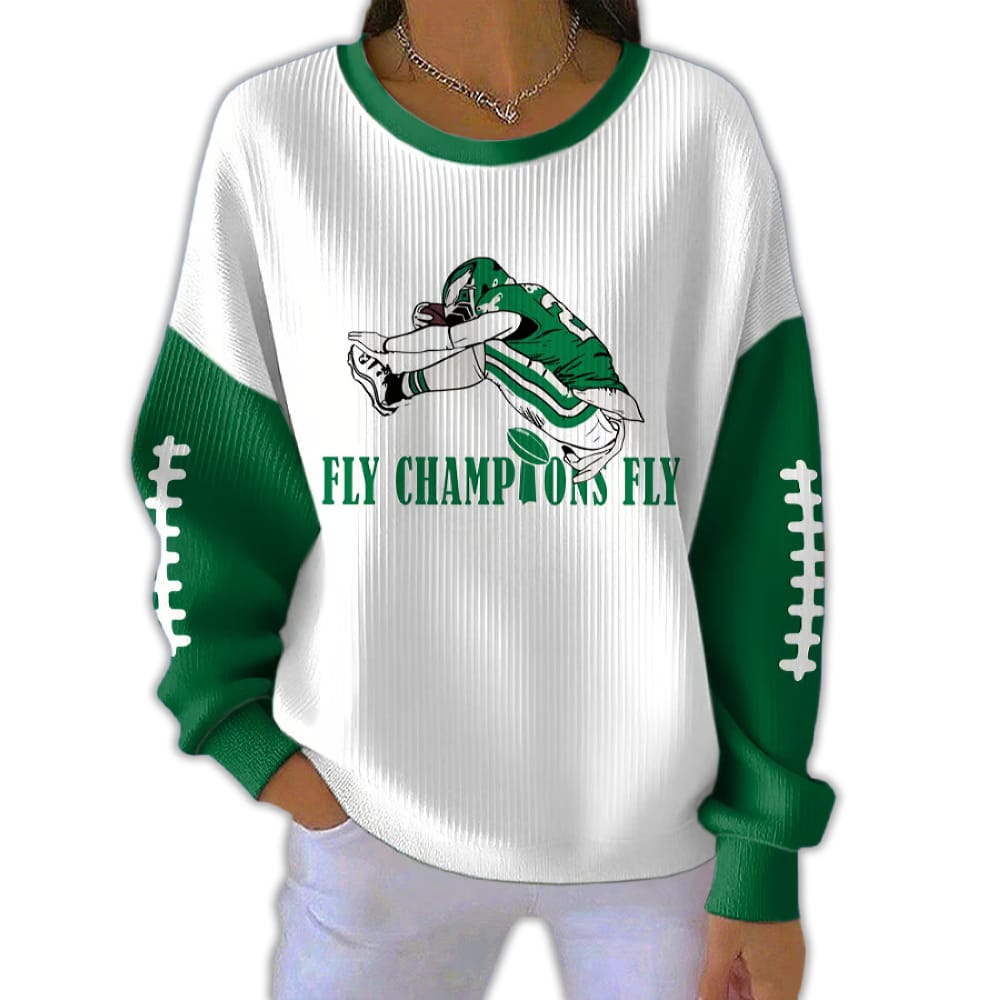 Eagles Saquon Barkley Fly Champions Fly Pit Striper Hoodie Eagles Saquon Barkley Fly Champions Fly Pit Striper Hoodie
