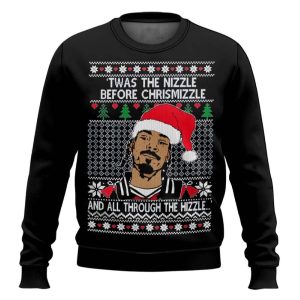 Snoop Dogg Twas The Nizzle Before Chrismizzle Ugly Christmas Sweater
