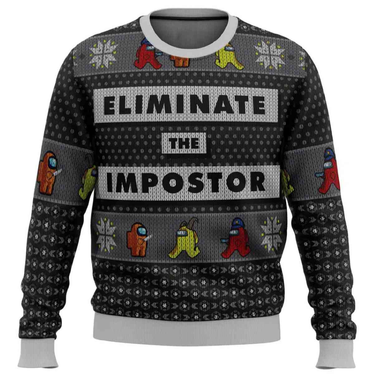 Eliminate the Impostor Among Us Ugly Christmas Sweater Eliminate the Impostor Among Us Ugly Christmas Sweater