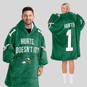 Hurts Doesnt It Eagles Blanket Hoodie3