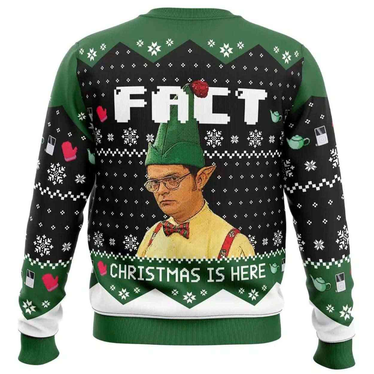 2025 Fact Christmas Is Here The Office Ugly Christmas Sweater 2025 Fact Christmas Is Here The Office Ugly Christmas Sweater