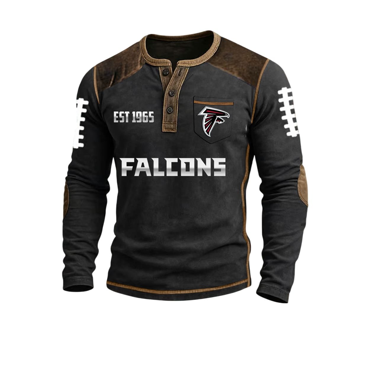 Falcons Est 1965 Henley Shirt Falcons Est 1965 Henley Shirt