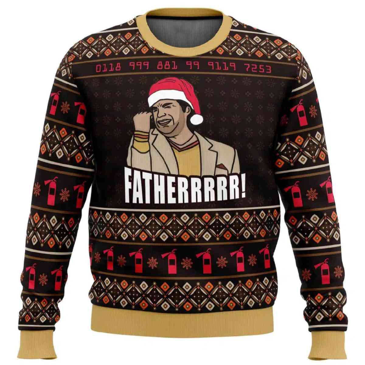 Fatherrrr The IT Crowd Ugly Christmas Sweater Fatherrrr The IT Crowd Ugly Christmas Sweater