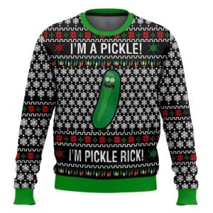 Rick And Morty Pickle Rick Ugly Christmas Sweater