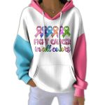 Fight Cancer In All Colors Ribbed Hoodie