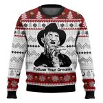 Follow Your Dream Freddy Krueger Ugly Christmas Sweater