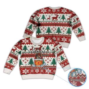 Fireball Full Of Christmas Spirit Ugly Chirstmas Sweater1