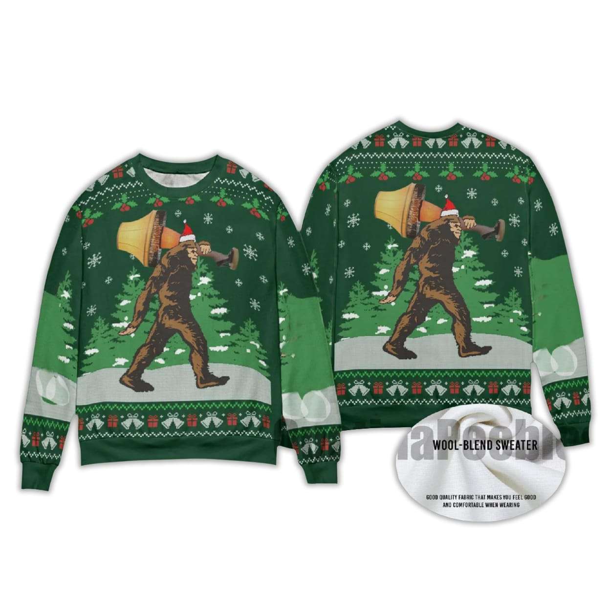2025 Funny Bigfoot With A Major Award Christmas Ugly Sweater 2025 Funny Bigfoot With A Major Award Christmas Ugly Sweater