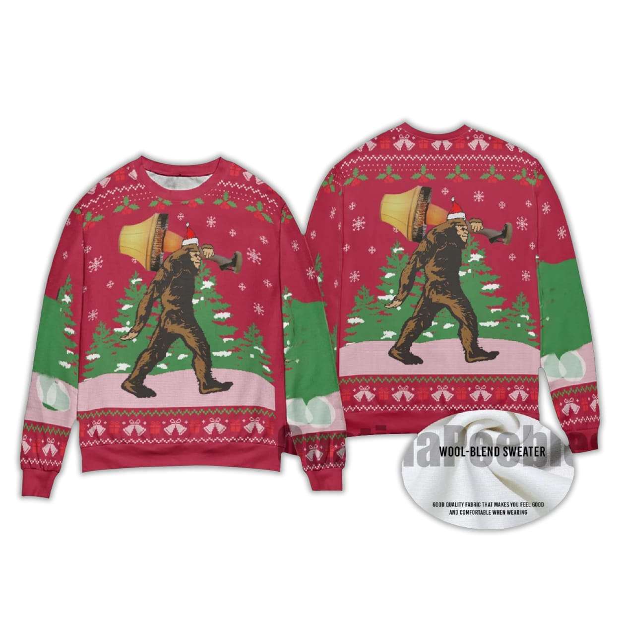 2025 Funny Bigfoot With A Major Award Christmas Ugly Sweater 2025 Funny Bigfoot With A Major Award Christmas Ugly Sweater