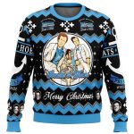 2025 Funny Cool Boats and Hoes Ugly Christmas Sweater