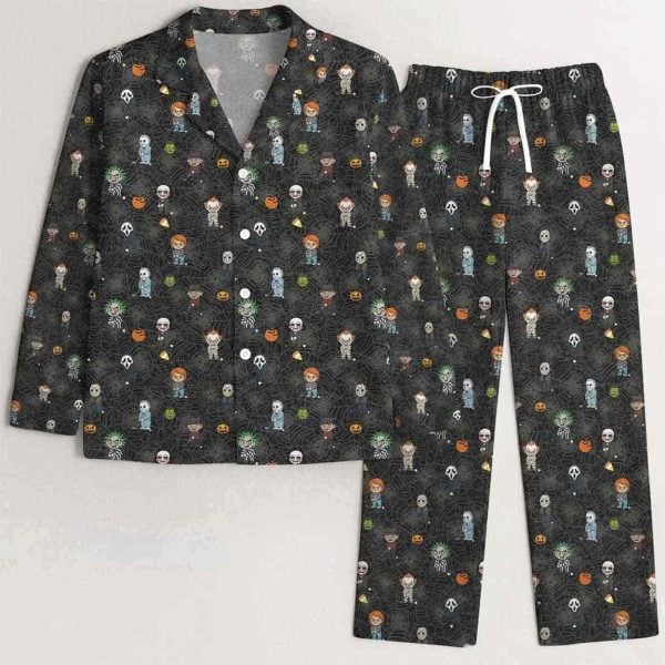 Funny Horror Character Golfing Pajama Set