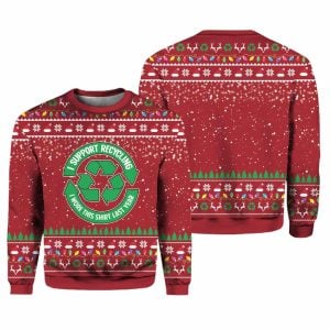 2025 I Support Recycling Ugly Sweater Christmas