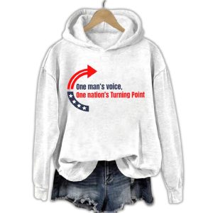 Retro One Man's Voice One Nation's Turning Point Print Hoodie 1 Retro One Mans Voice One Nations Turning Point Print Hoodie1