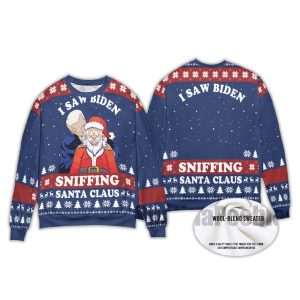 2025 I Saw Biden Sniffing Santa Claus Ugly Chirstmas Sweater 1 I Saw Biden Sniffing Santa Claus Ugly Chirstmas Sweater1