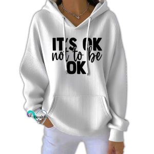 Mental Health Awareness Art It's Ok Not To Be Ok Pit Striped Hoodie 1 Mental Health Awareness Art Its Ok Not To Be Ok Pit Striped Hoodie1