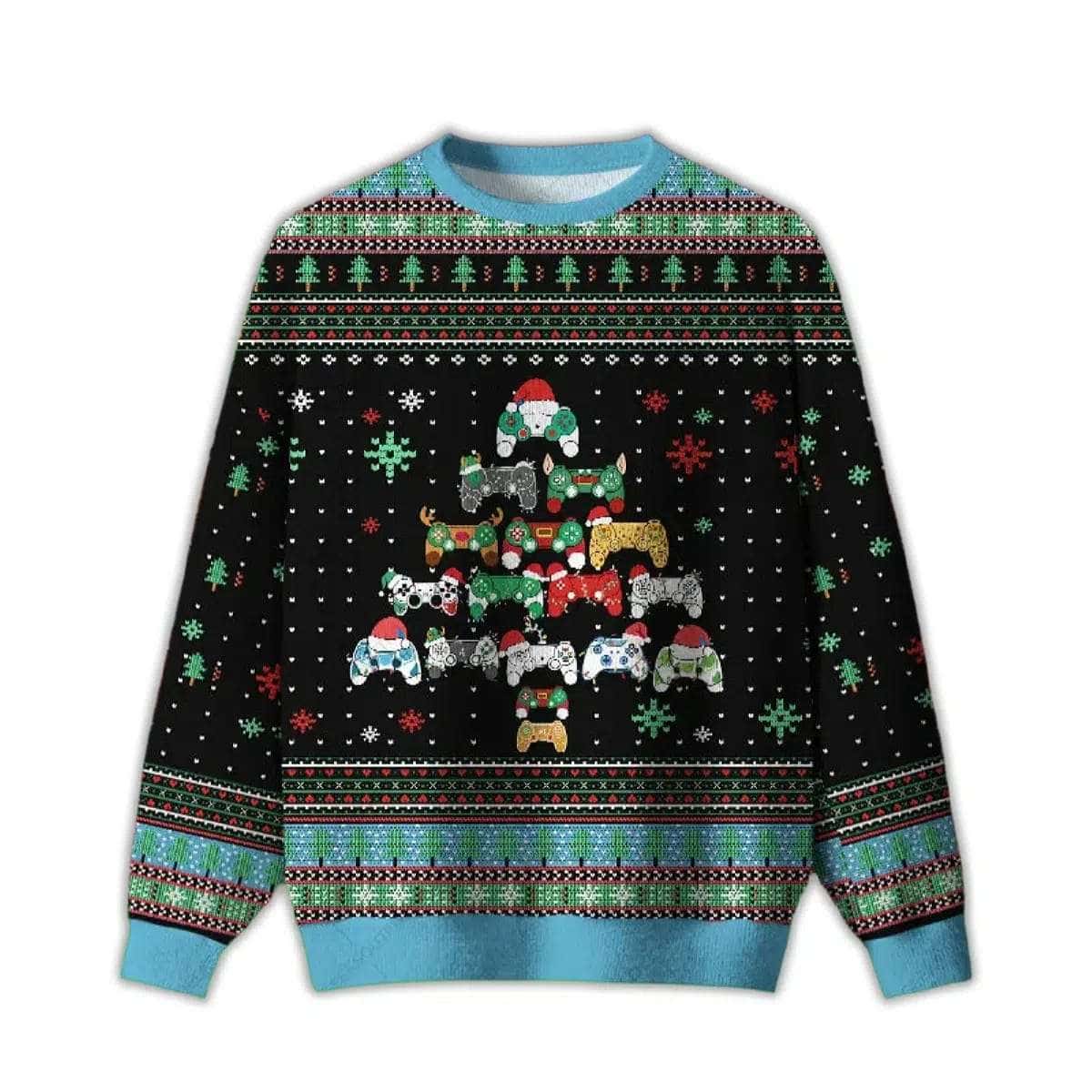 Gamepad Christmas Tree Ugly Christmas Sweater Gamepad Christmas Tree Ugly Christmas Sweater