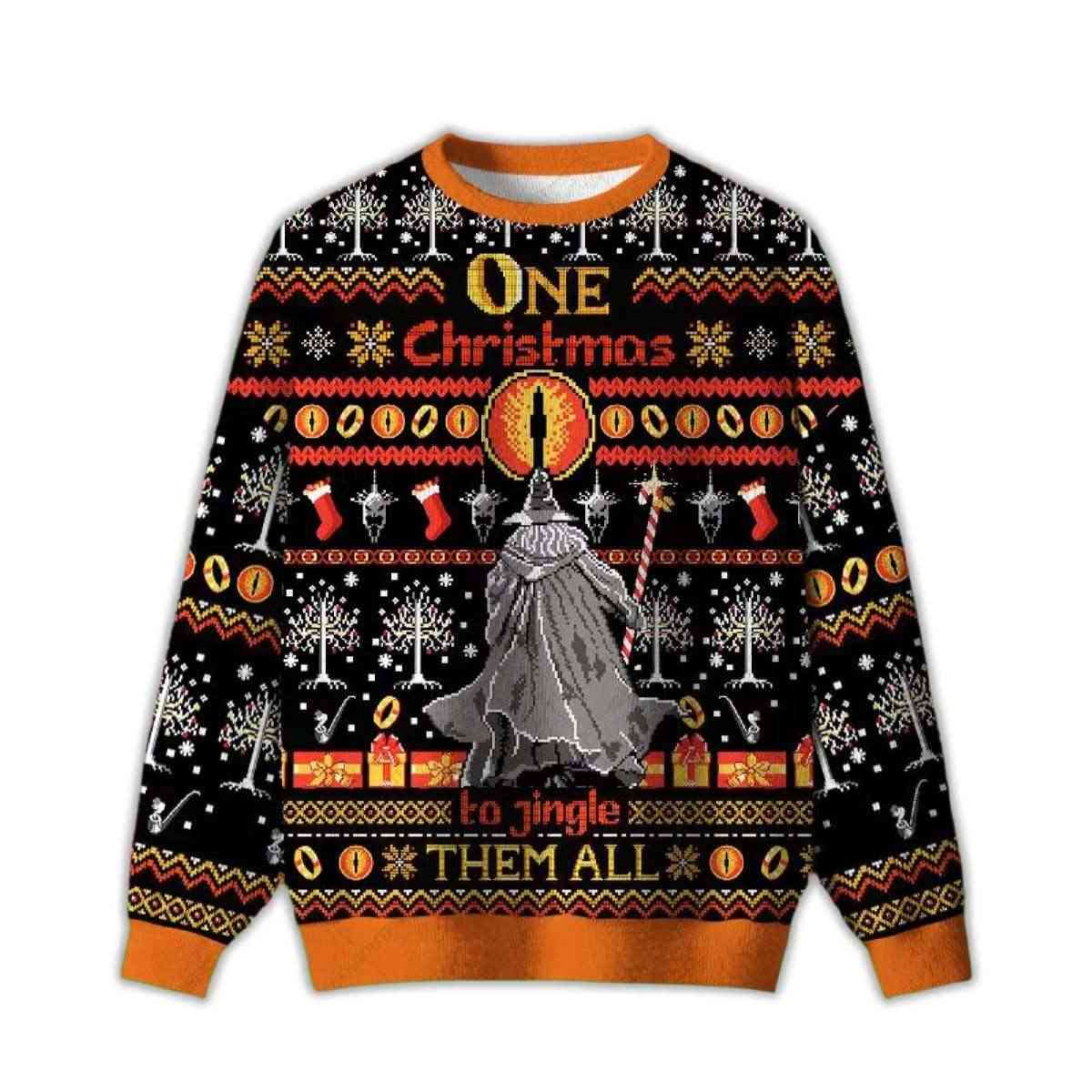 Gandalf Christmas Ugly Christmas Sweater Gandalf Christmas Ugly Christmas Sweater