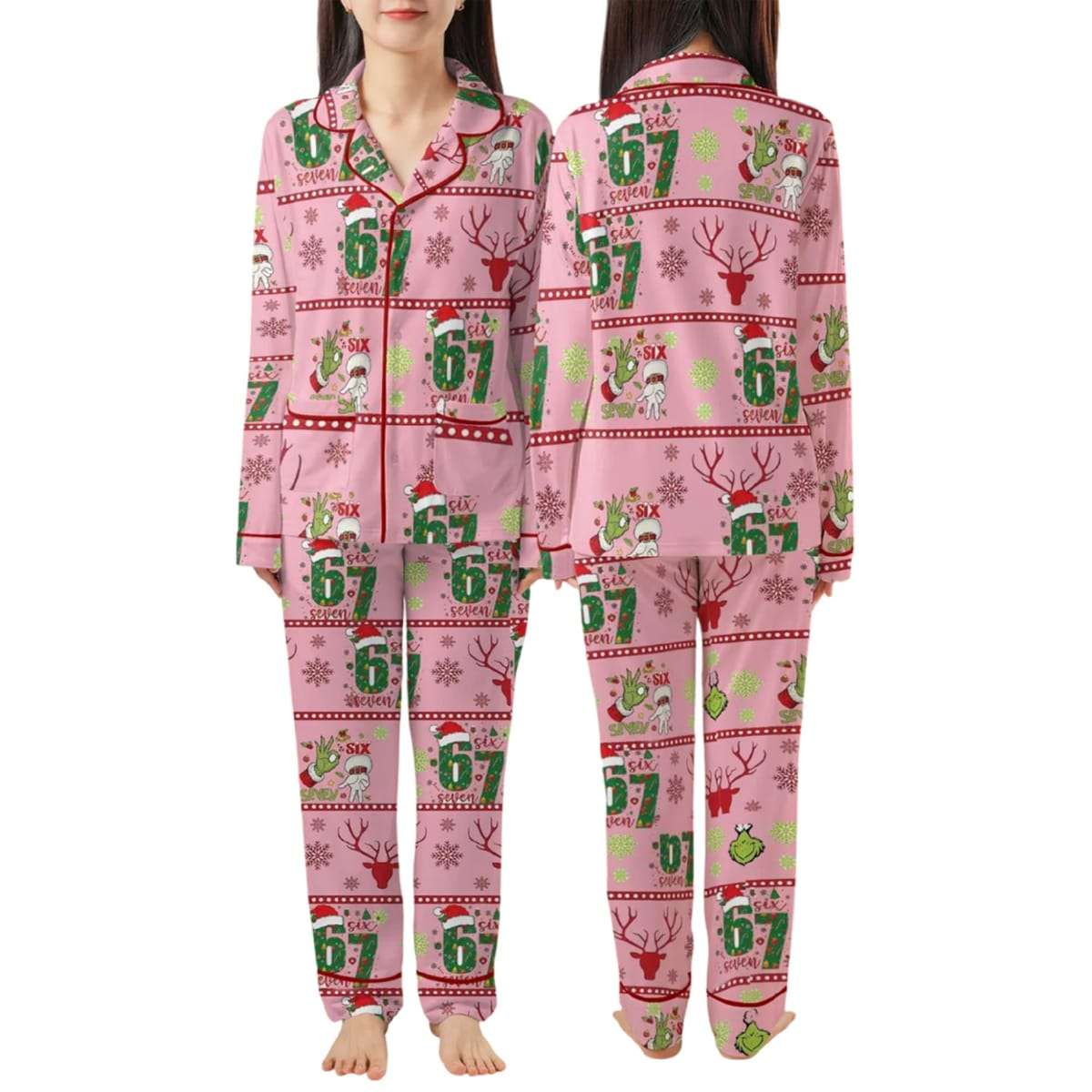 Gen Alpha Six Seven 67 Meme Funny Pajama Set Gen Alpha Six Seven 67 Meme Funny Pajama Set