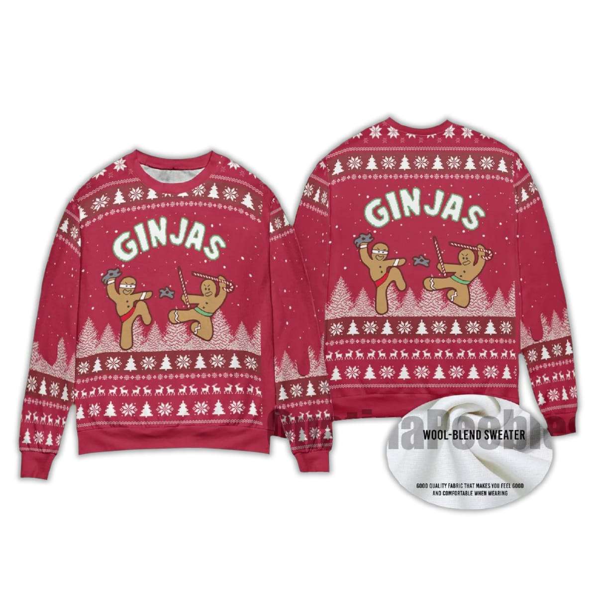 2025 Gingerbread Ginjas Christmas Ugly Sweater 2025 Gingerbread Ginjas Christmas Ugly Sweater