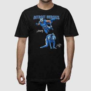 Amon Ra St Brown And Jahmyr Gibbs Detroit Heroes Shirt 5