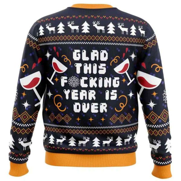 2025 Glad This Fucking Year is Over Ugly Christmas Sweater