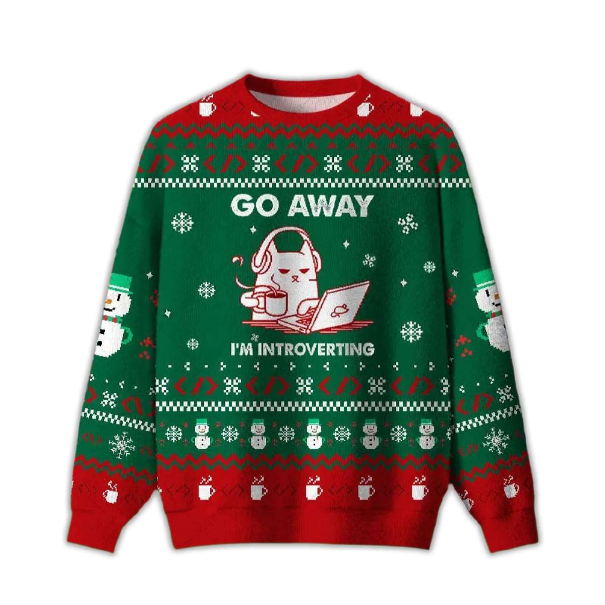 Go Away Im Introverting Ugly Christmas Sweater Go Away I'm Introverting Ugly Christmas Sweater