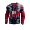 Go Pats Football Print Henley Top