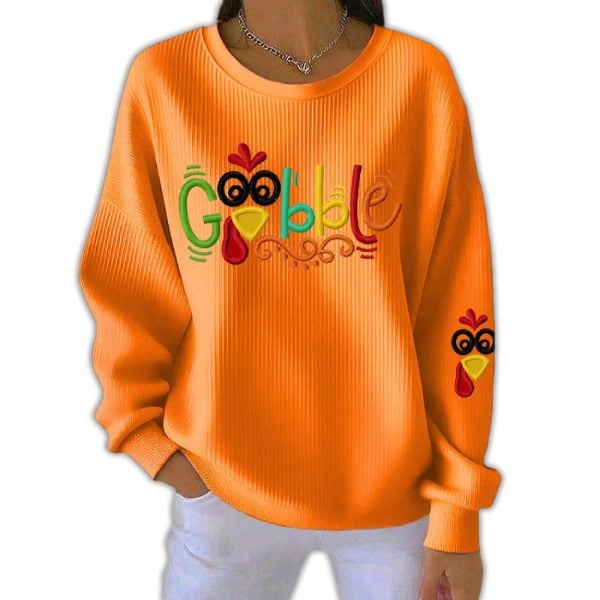 Gobble Turkey Pit Striped Sweatshirt