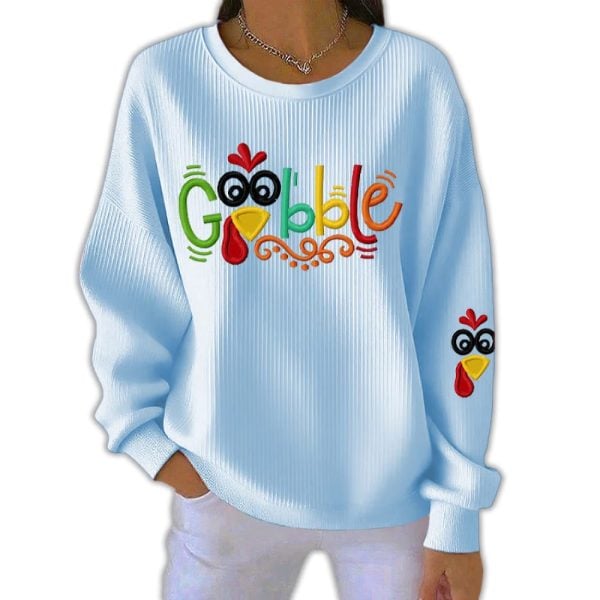 Gobble Turkey Pit Striped Sweatshirt