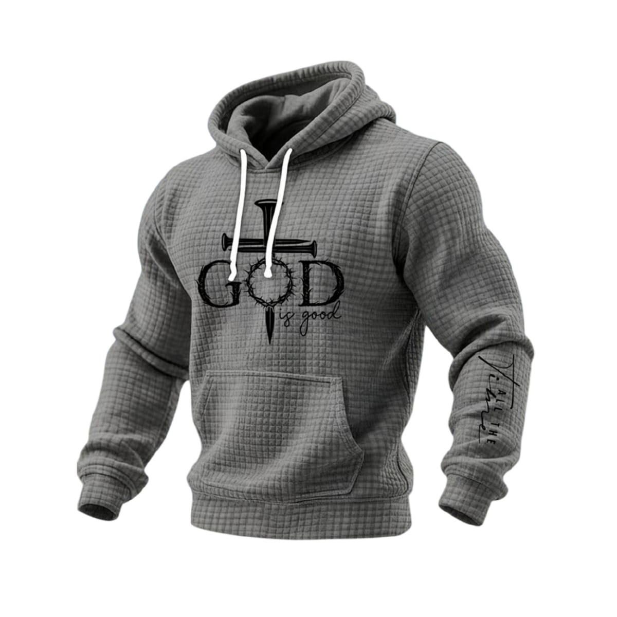 God Is Good All The Time Waffle Hoodie God Is Good All The Time Waffle Hoodie
