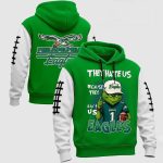 Grnch They Hate US Because They Ain't US Eagles Christmas Hoodie