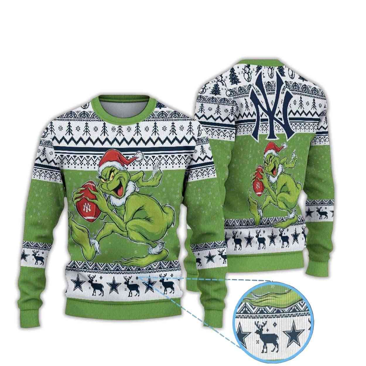 Grnch vs Yankees Ugly Christmas Sweater Grnch vs Yankees Ugly Christmas Sweater