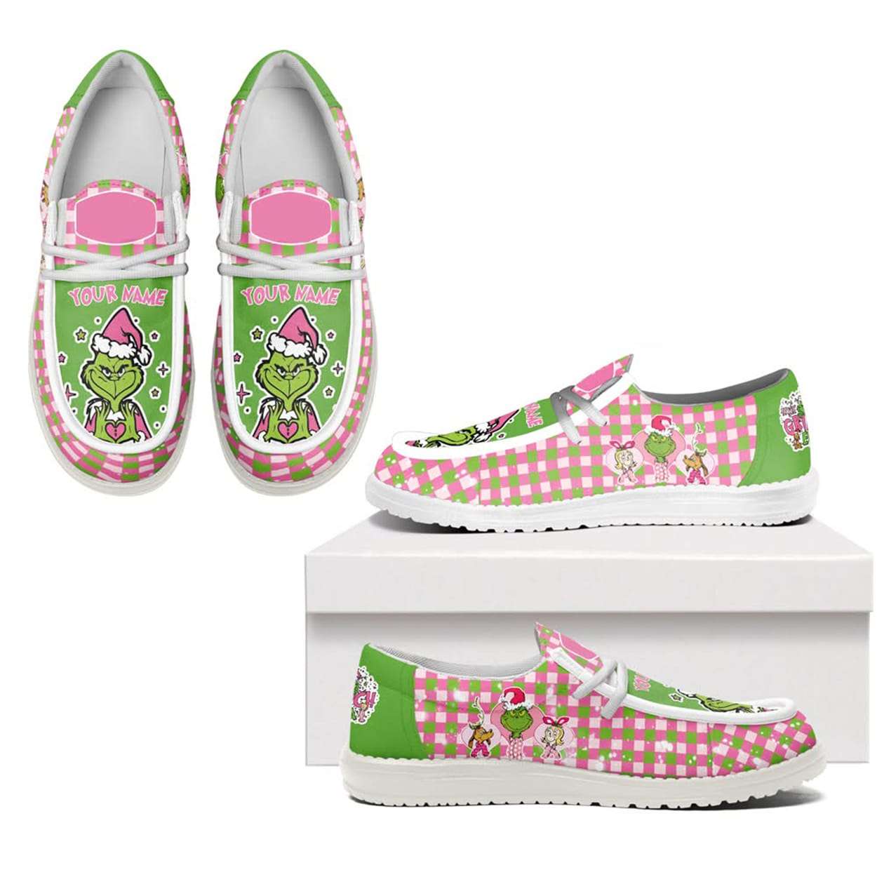 Grnch x Christmas Personalized Hey Dude Shoes Grnch x Christmas Personalized Hey Dude Shoes