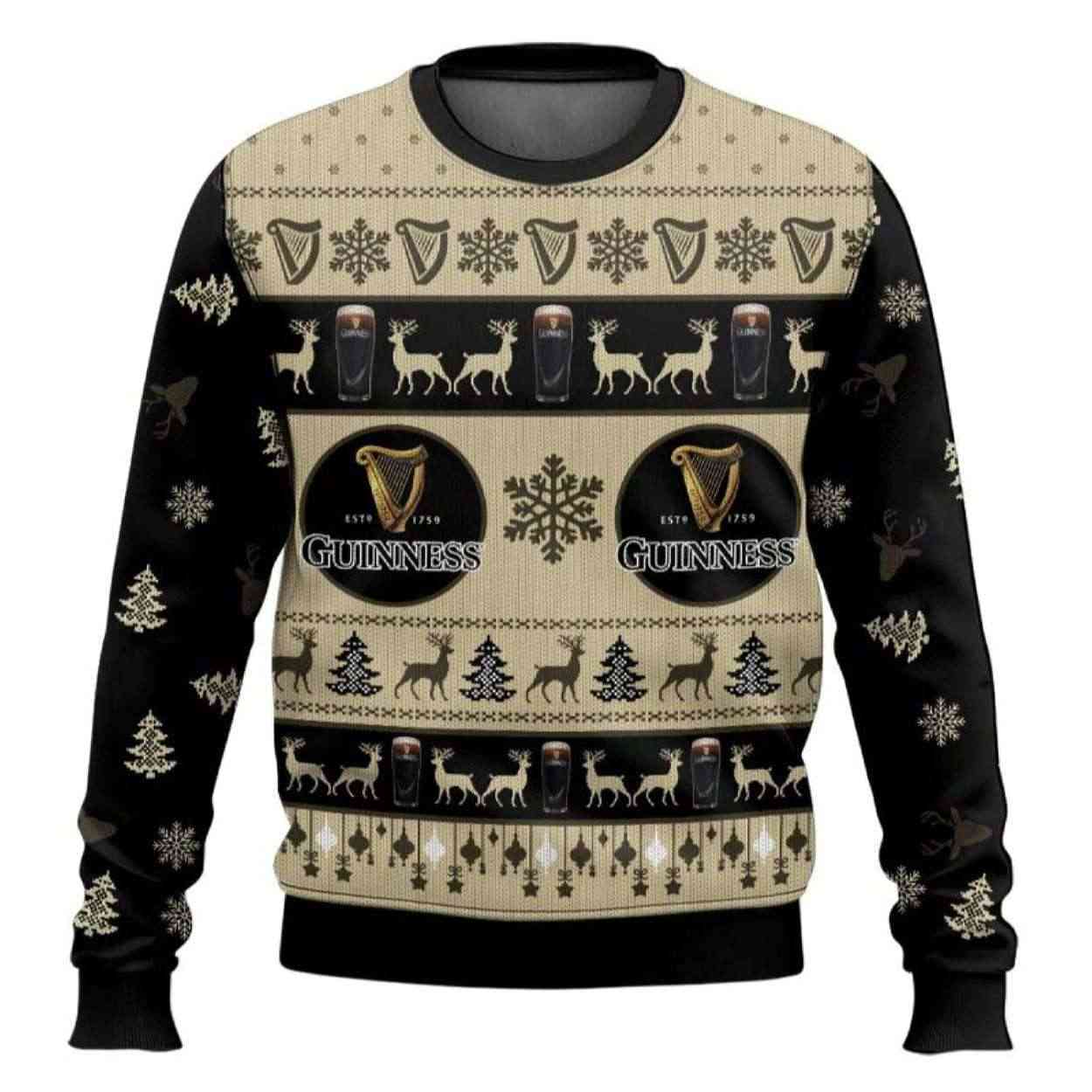 Guinness Irish Beer Ugly Christmas Sweater Guinness Irish Beer Ugly Christmas Sweater